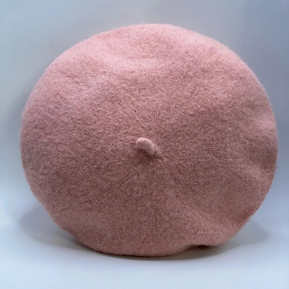 NWOT Coquette Pink Wool Blend Beret French Girl Parisian Chic Soft Girl - OS